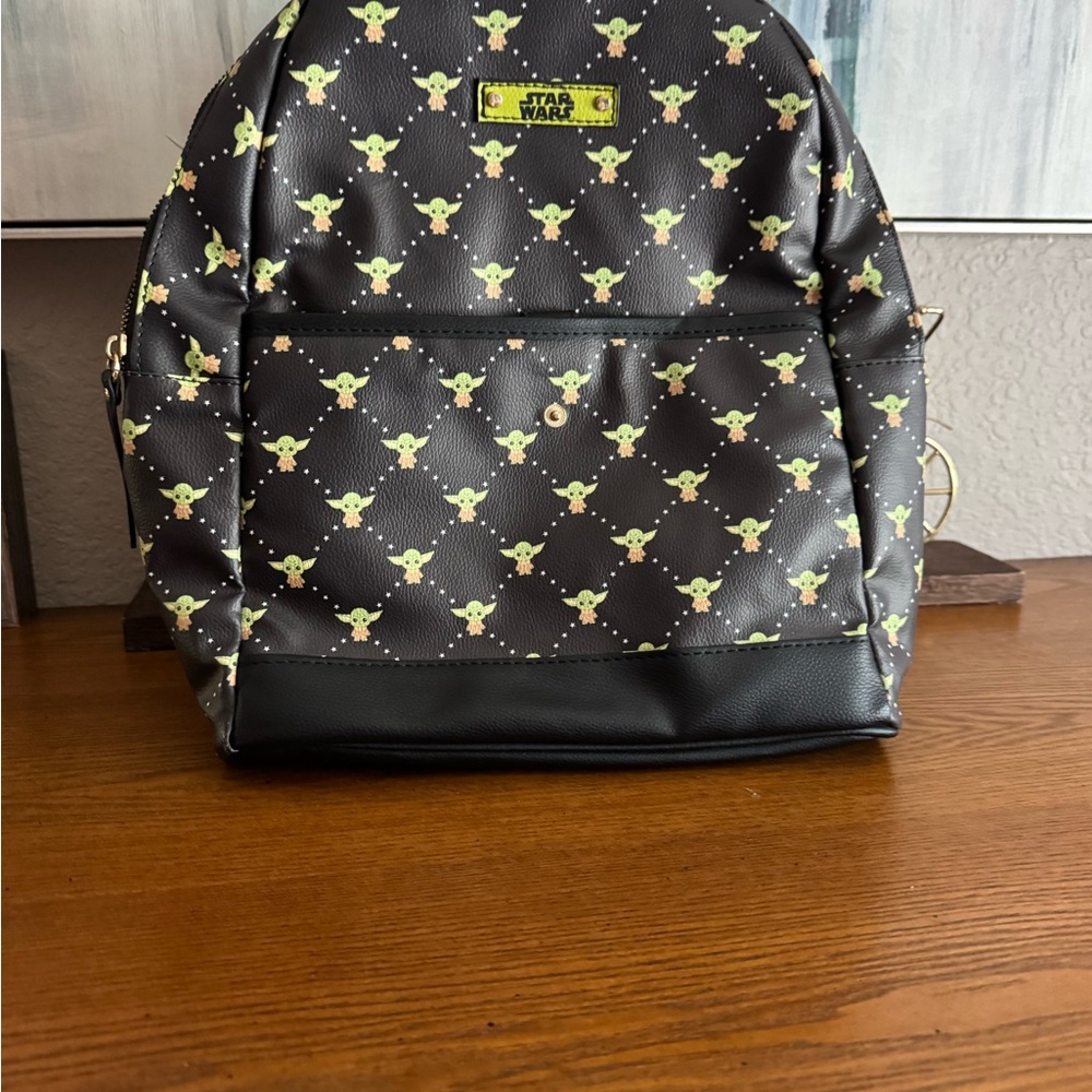 Star Wars Black Backpack with Yoda Design
